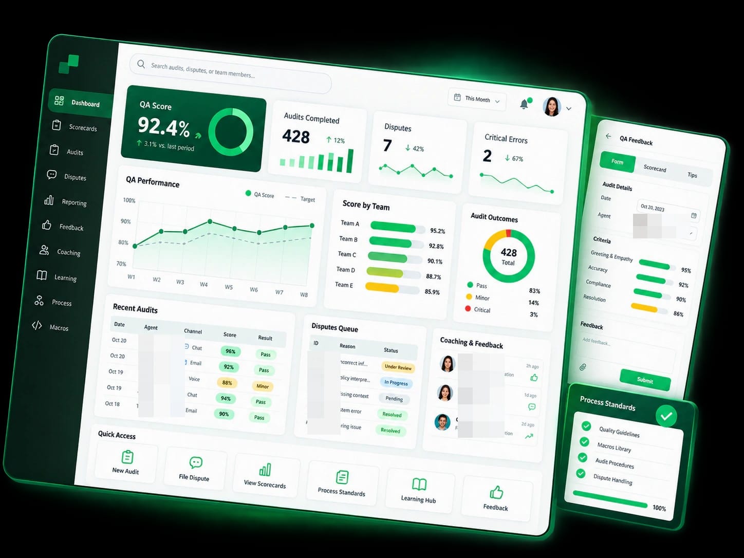 QA Framework interface overview